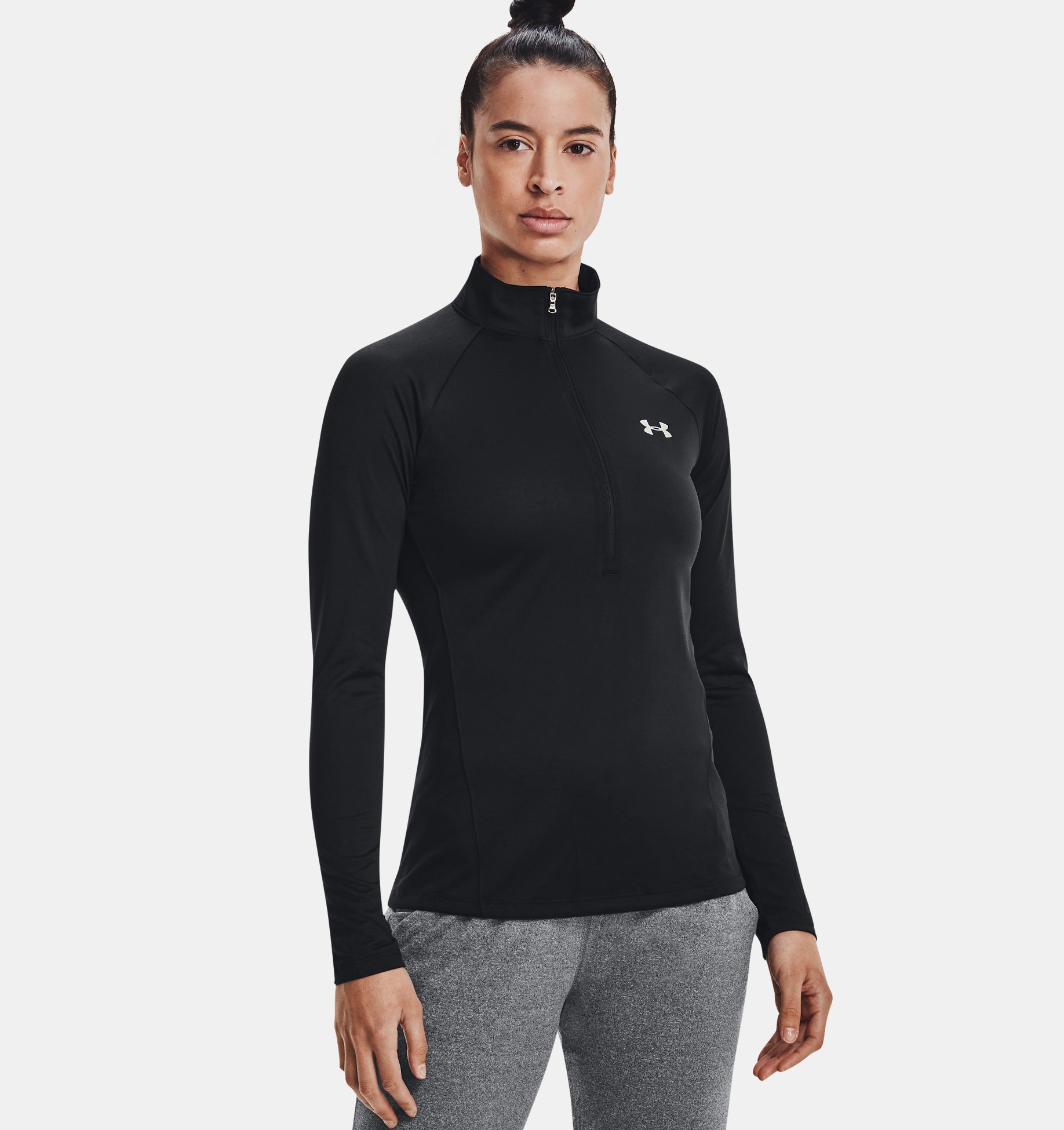 1/2 Zip Under Armour UA Fly Fast Womens Long-Sleeved Running Shirt 